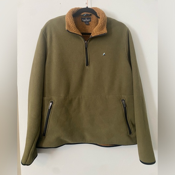 Tailor Vintage sweater pullover green fur lined men’s size L - Picture 1 of 3